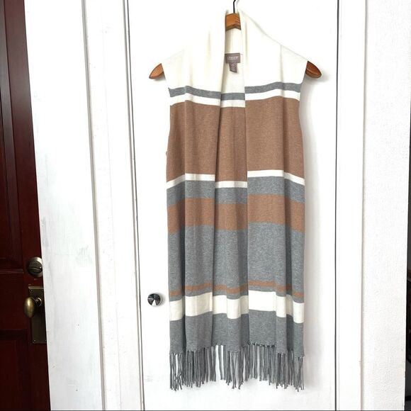 Chicos Off The rack Colorado color block fringe hem vest - Picture 2 of 8